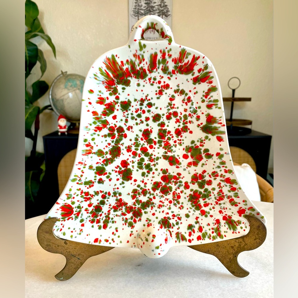Vintage Bell Shaped Christmas Cookie Platter